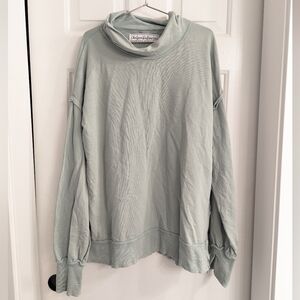 Chelsea De Boer By Lily & Lottie 100% Cotton Oversized Mock Neck Long Sleeve Top